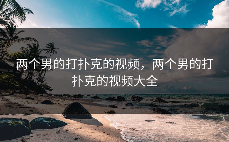 两个男的打扑克的视频，两个男的打扑克的视频大全